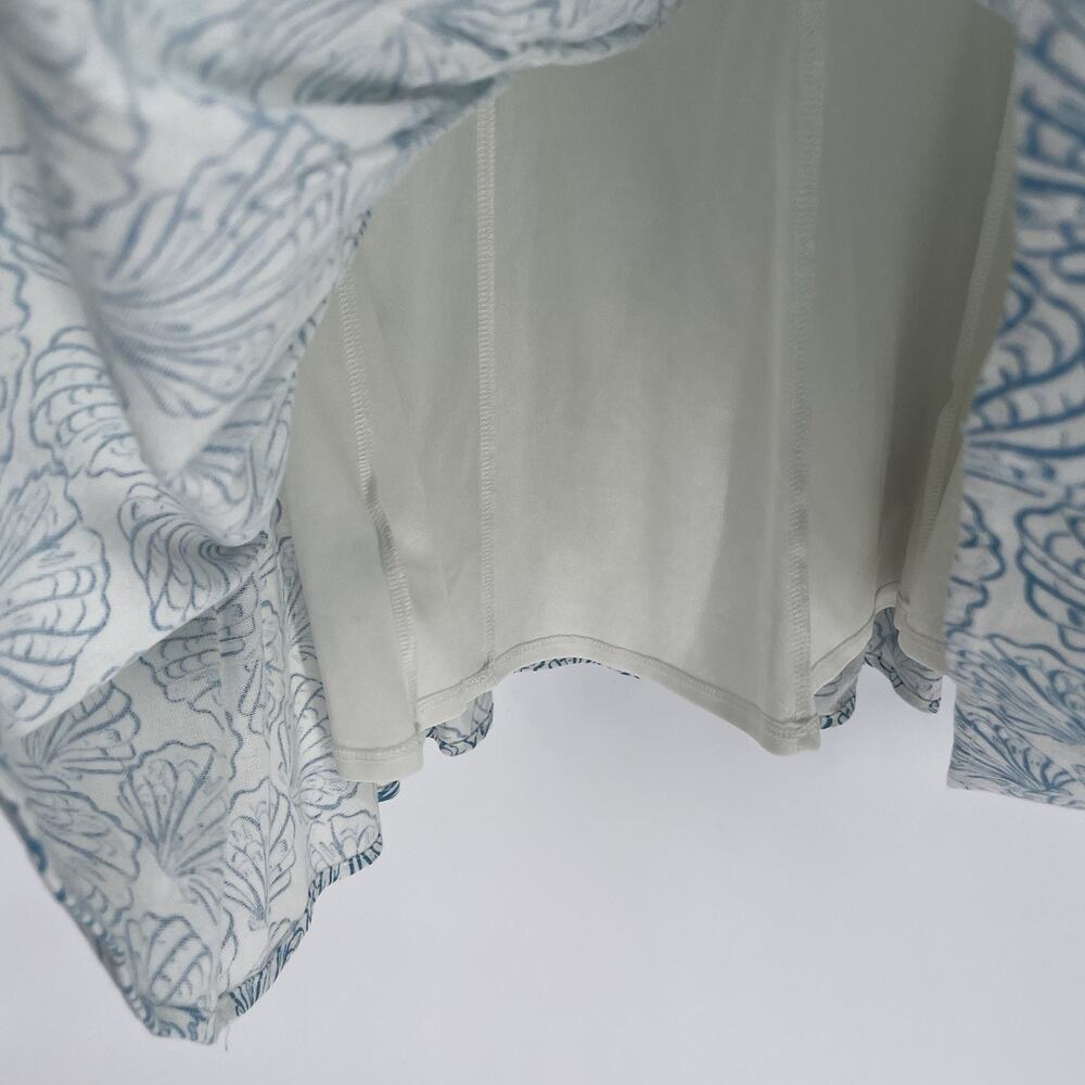 WAYF Sun Dress Coastal Beach Shell Vacation Womens Size M NWT Linen M Blue White - Picture 8 of 12